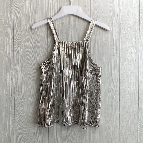 Maeve Gold Metallic Tank Size Small - Picture 4 of 5